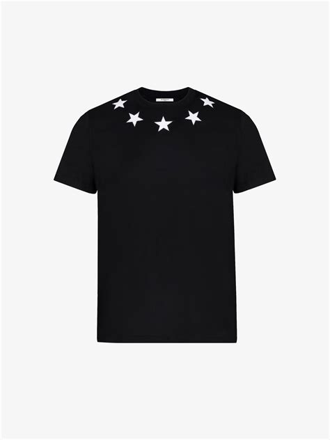 givenchy stars embroidered shirt|Givenchy signature t shirt.